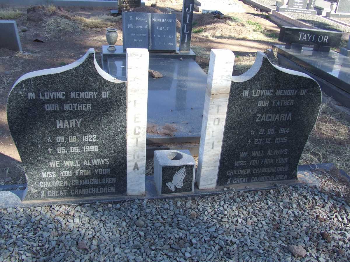 ? Zacharia 1914-1995 &amp; Mary 1922-1998