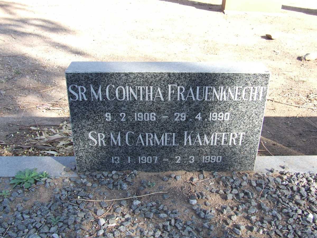 FRAUENKNECHT Cointha 1906-1990 :: KAMFERT Carmel 1907-1990