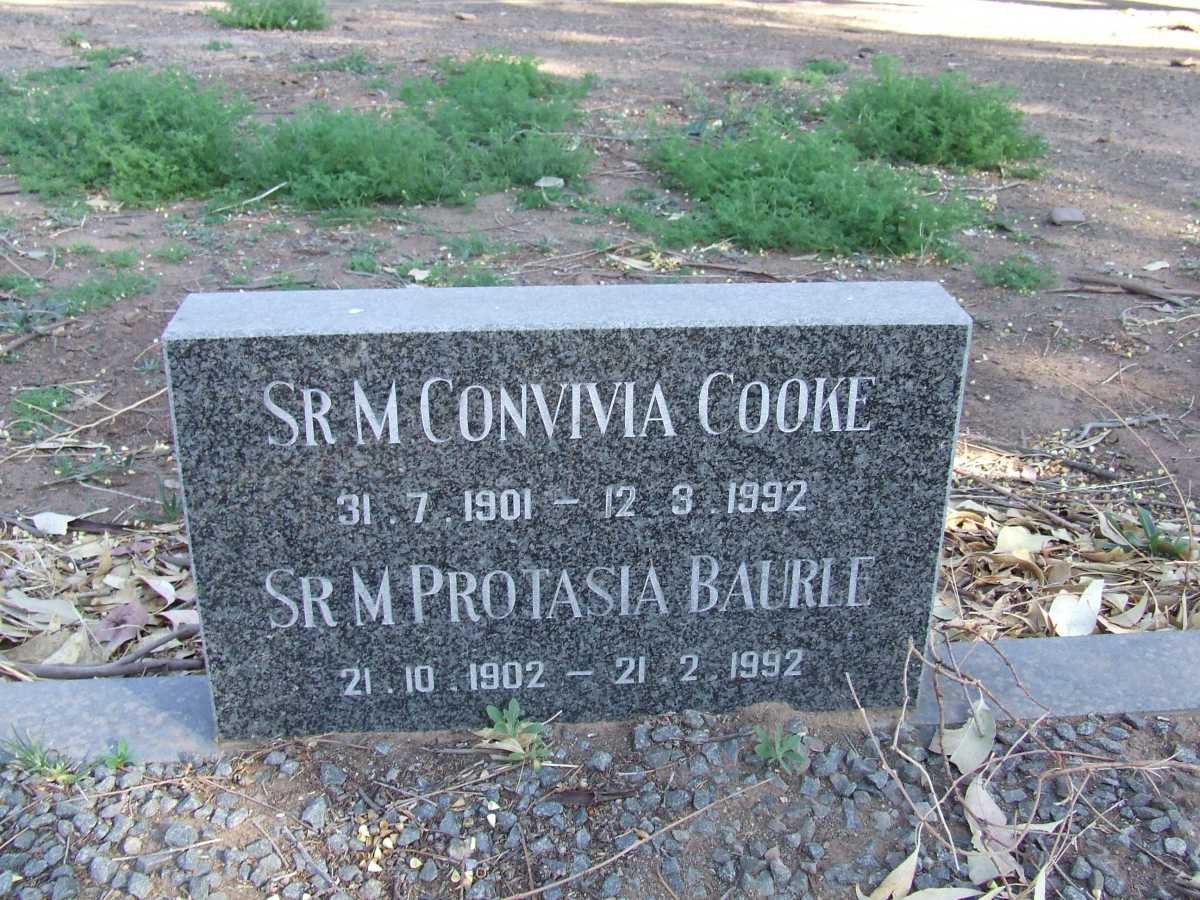 COOKE Convivia 1901-1992 &amp; BAURLE Protasia 1902-1992