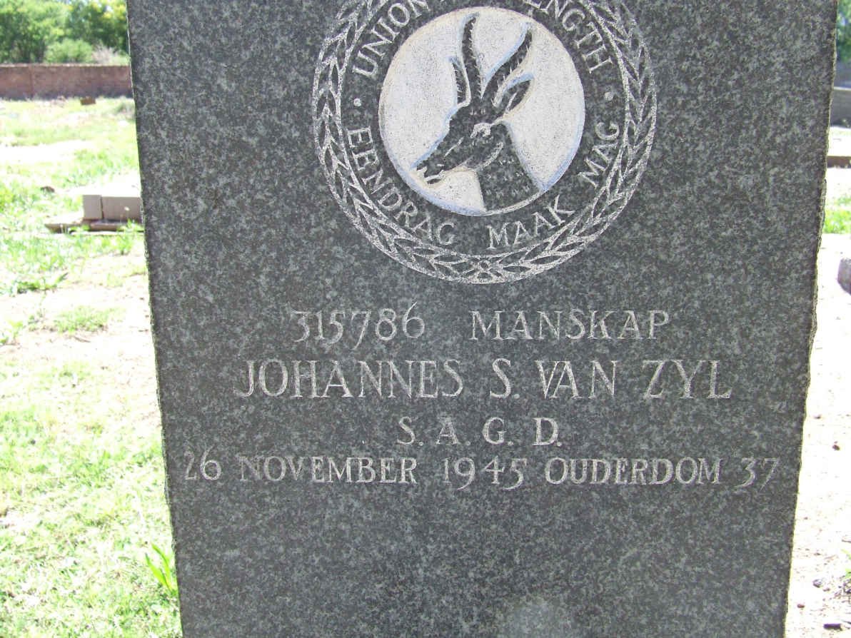 ZYL Johannes S., van -1945