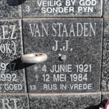 STAADEN J.J., van 1921-1984