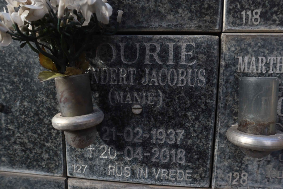 FOURIE ?ndert Jacobus 1937-2018