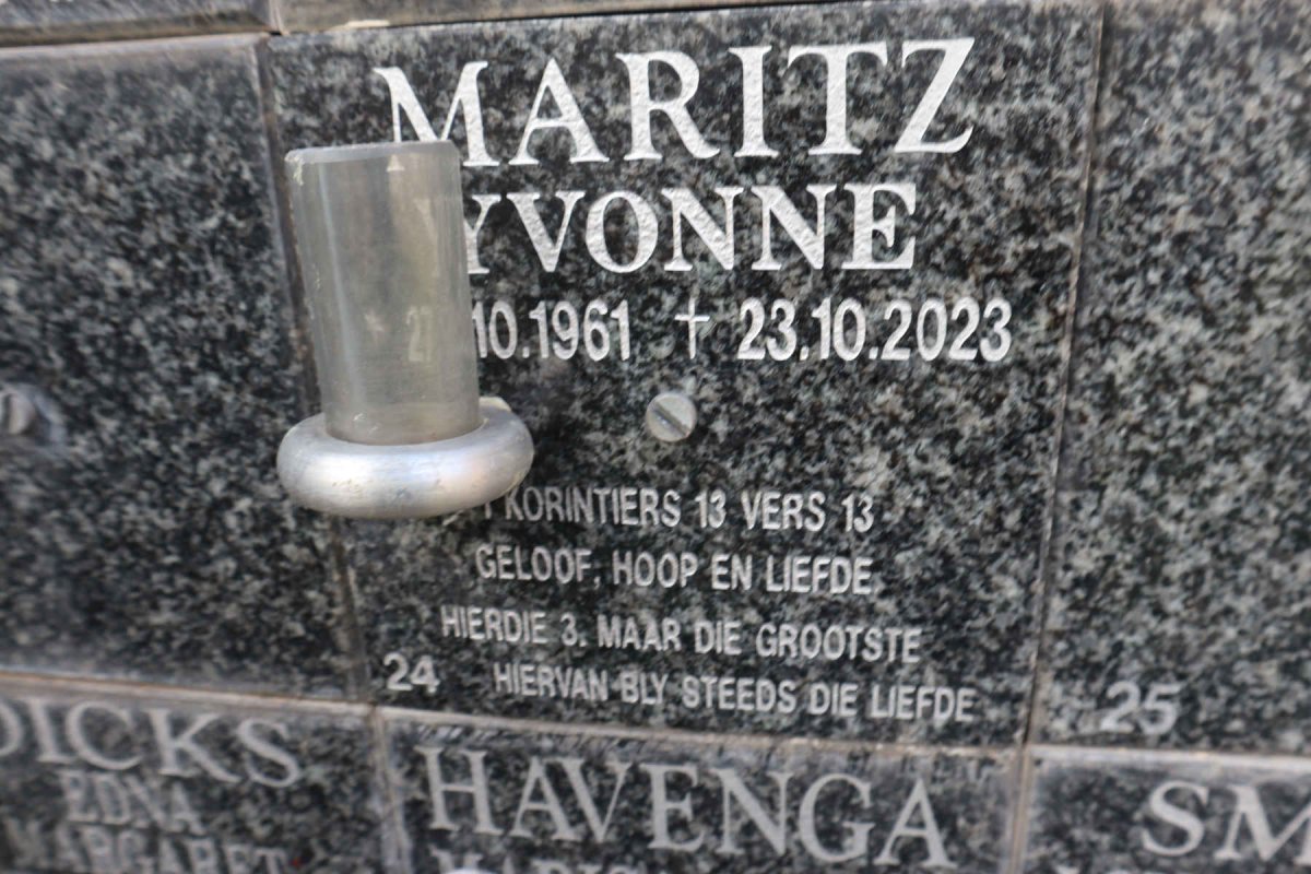 MARITZ Yvonne 1961-2023