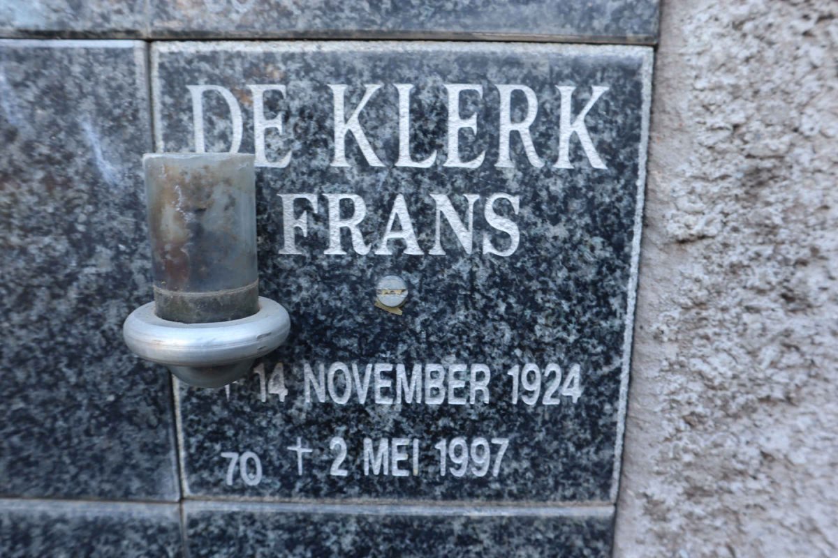 KLERK Frans, de 1924-1997