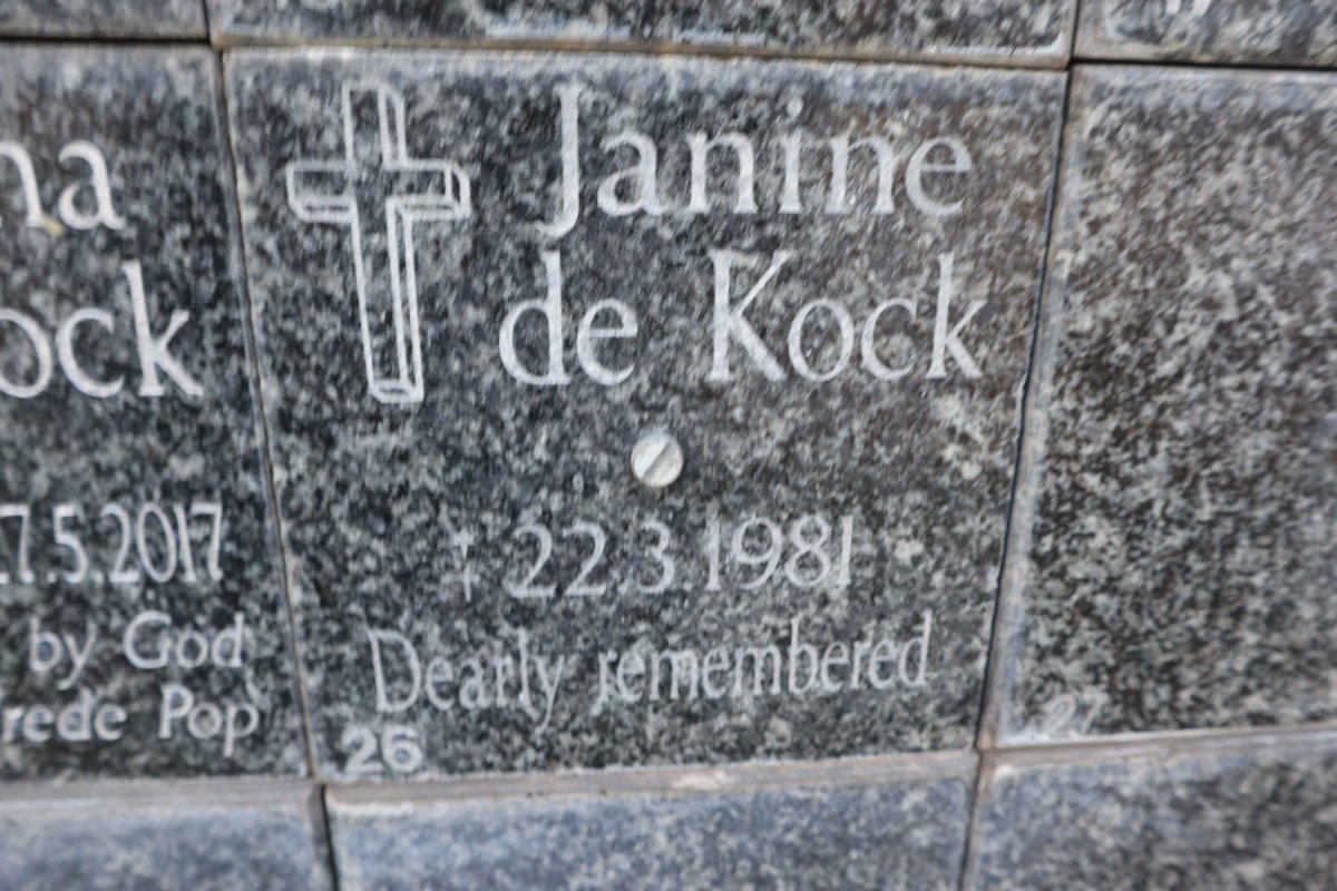 KOCK Janine, de -1981