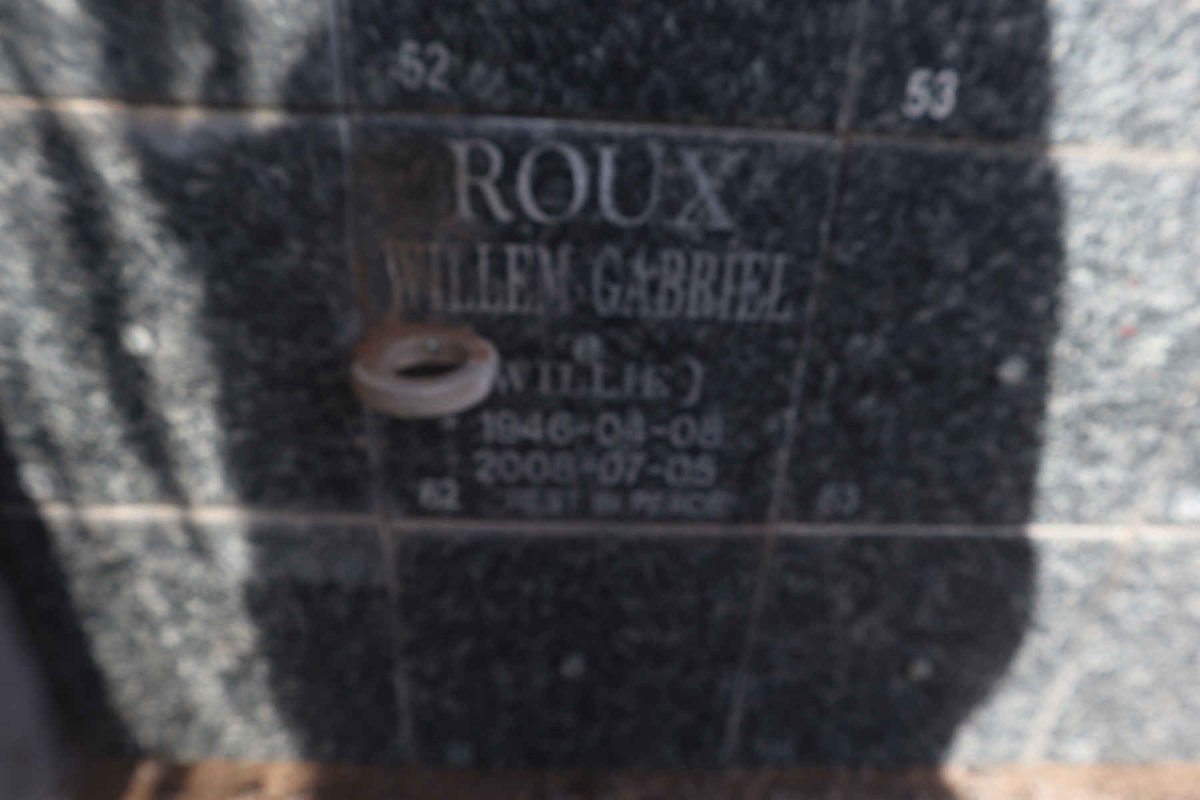 ROUX Willem Gabriel 1946-2008