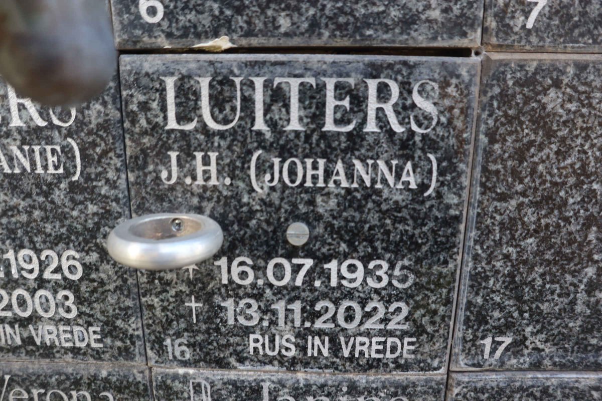 LUITERS J.H. 1935-2022