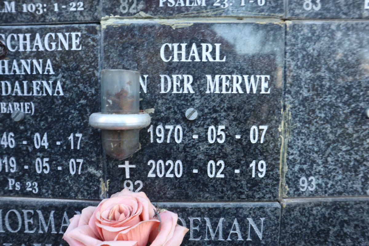 MERWE Charl, van der 1970-2020