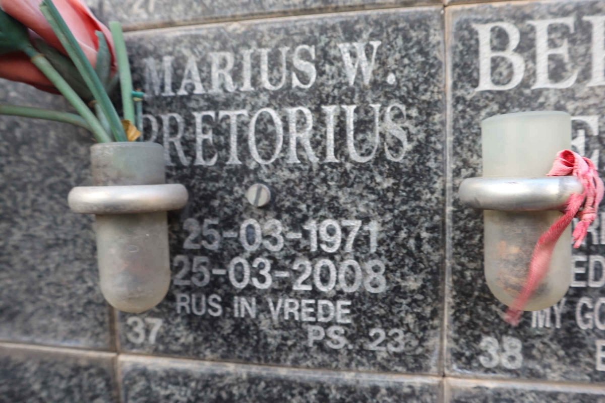 PRETORIUS Marius W. 1971-2008