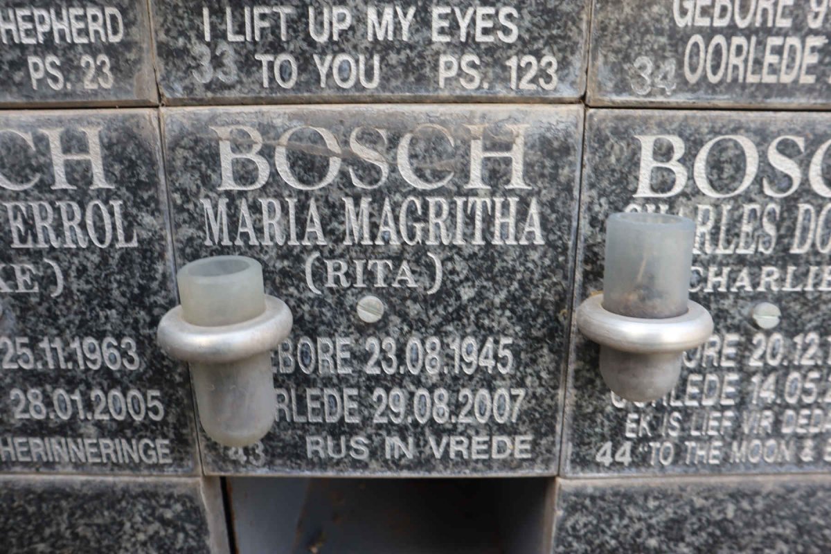 BOSCH Maria Magritha 1945-2007
