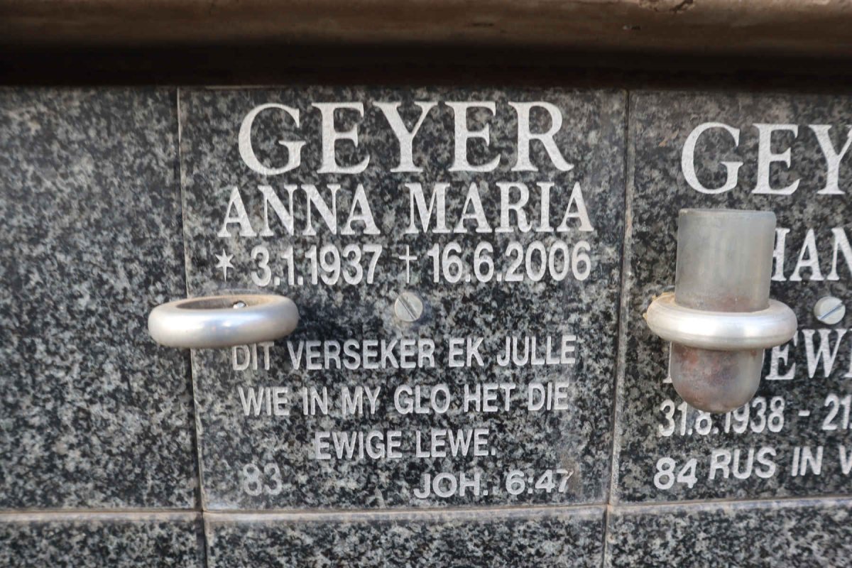 GEYER Anna Maria 1937-2006