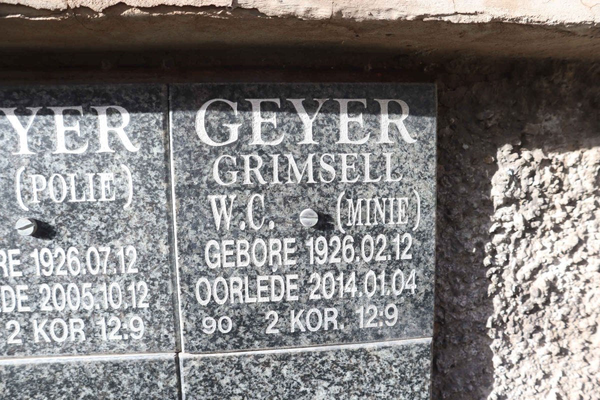 GEYER Grimsell W.C. 1926-2014
