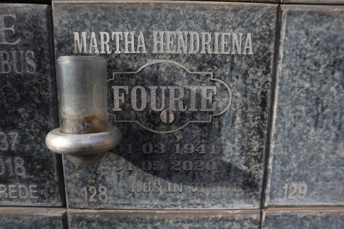FOURIE Martha Hendriena 1941-2020