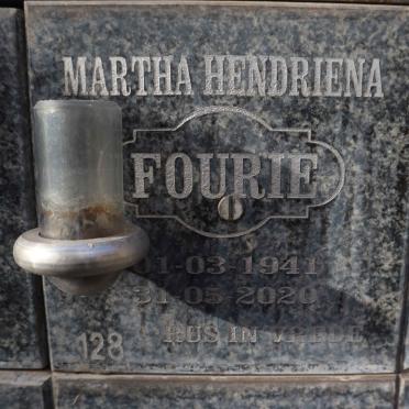 FOURIE Martha Hendriena 1941-2020