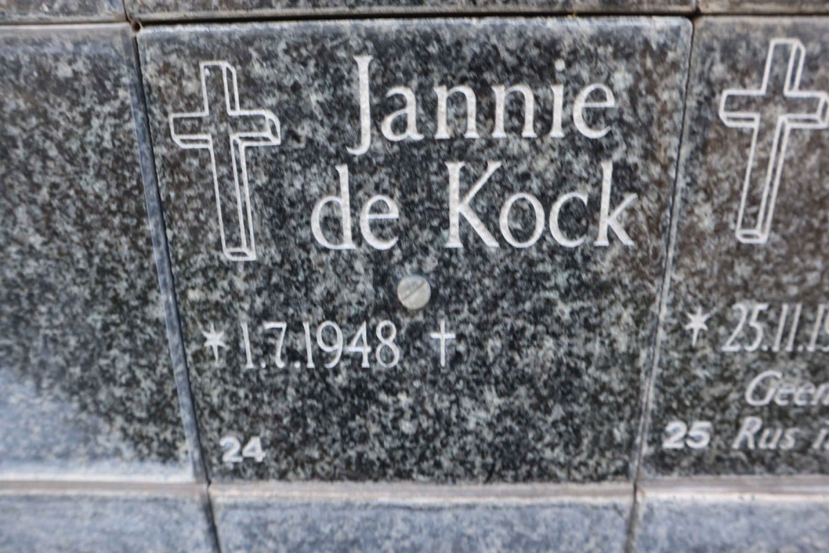 KOCK Jannie, de 1948-