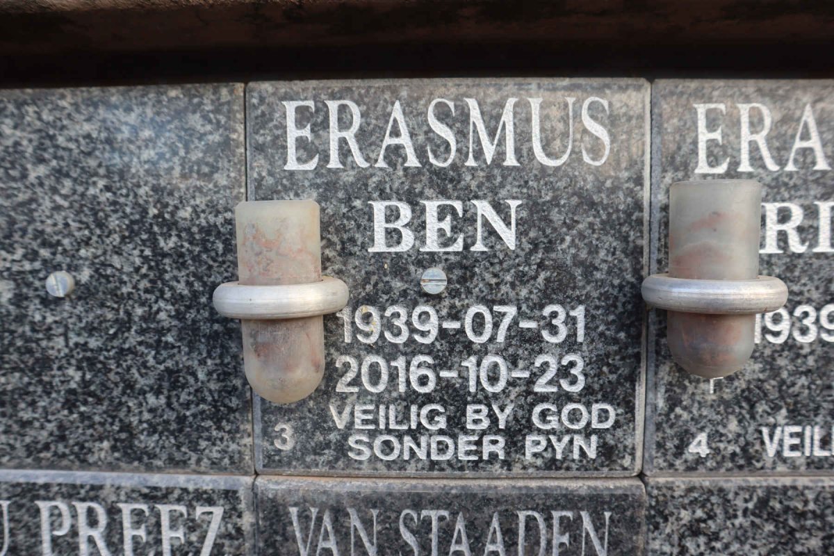 ERASMUS Ben 1939-2016