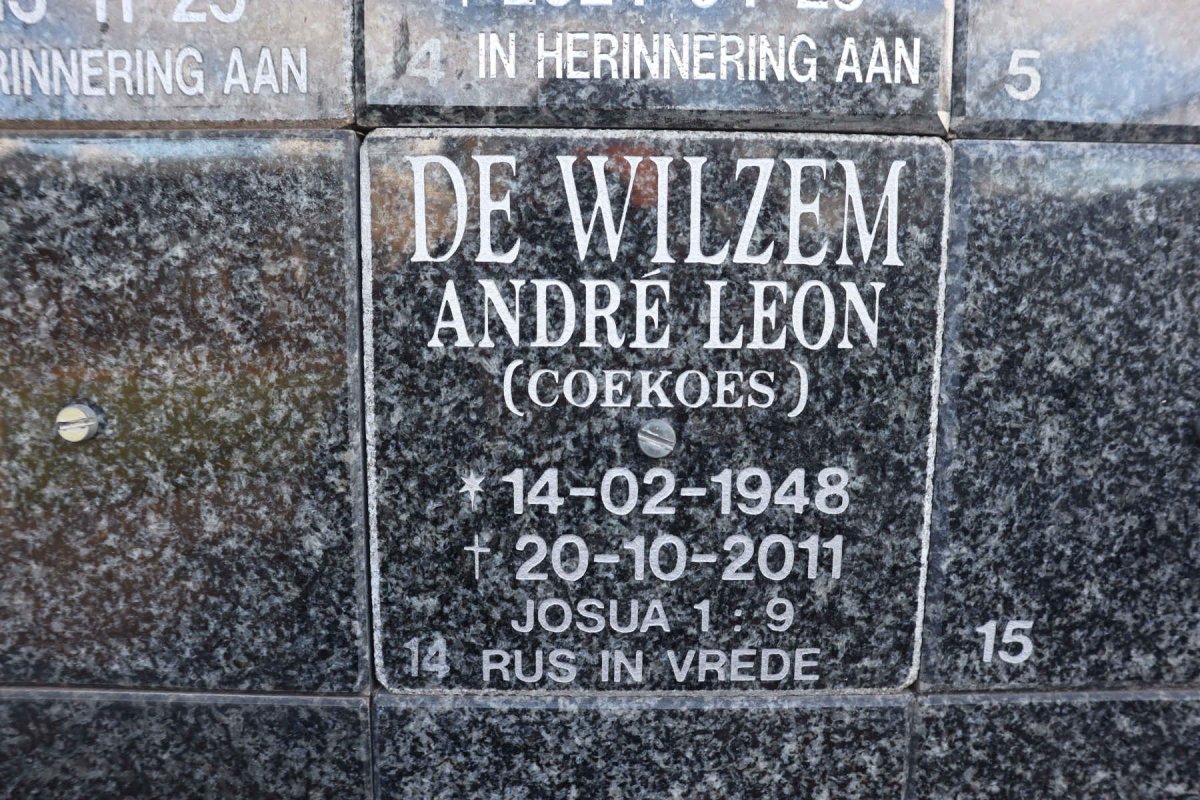 WILZEM Andre Leon, de 1948-2011
