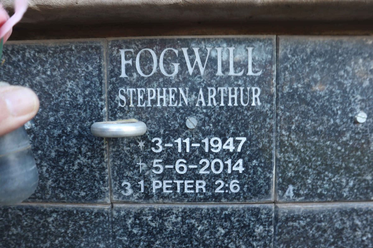 FOGWILL Stephen Arthur 1947-2014