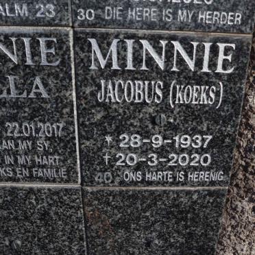 MINNIE Jacobus 1937-2020