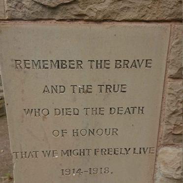 06. Commemoration Stone 1914-1918