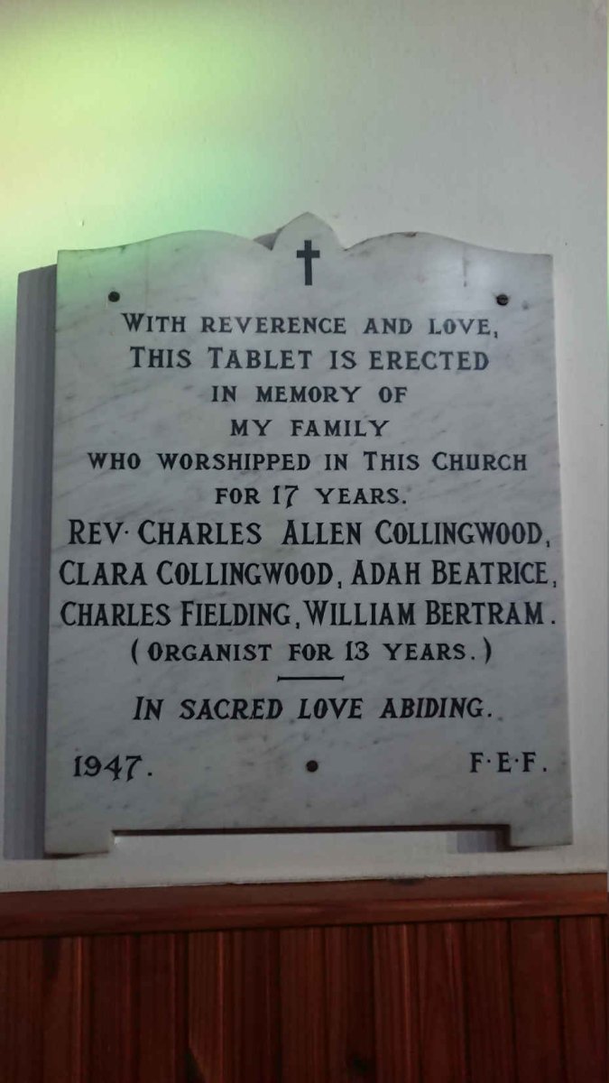 COLLINGWOOD Charles Allen :: COLLINGWOOD Clara :: BEATRICE Adah :: FIELDING Charles :: BERTRAM William