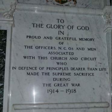 3. WORLD WAR I MEMORIAL 1914-1918
