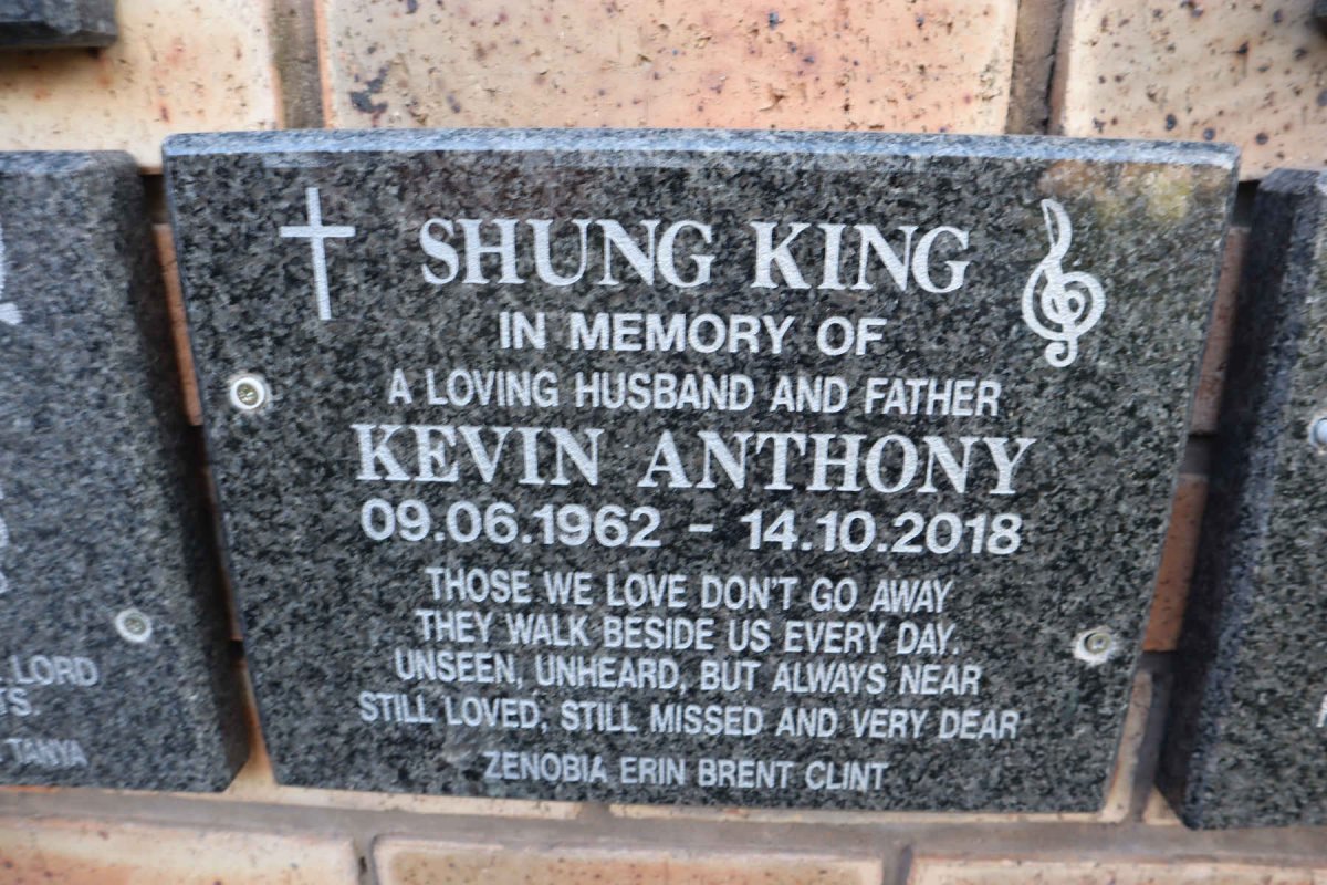 KING Kevin Anthony, SHUNG- 1962-2018