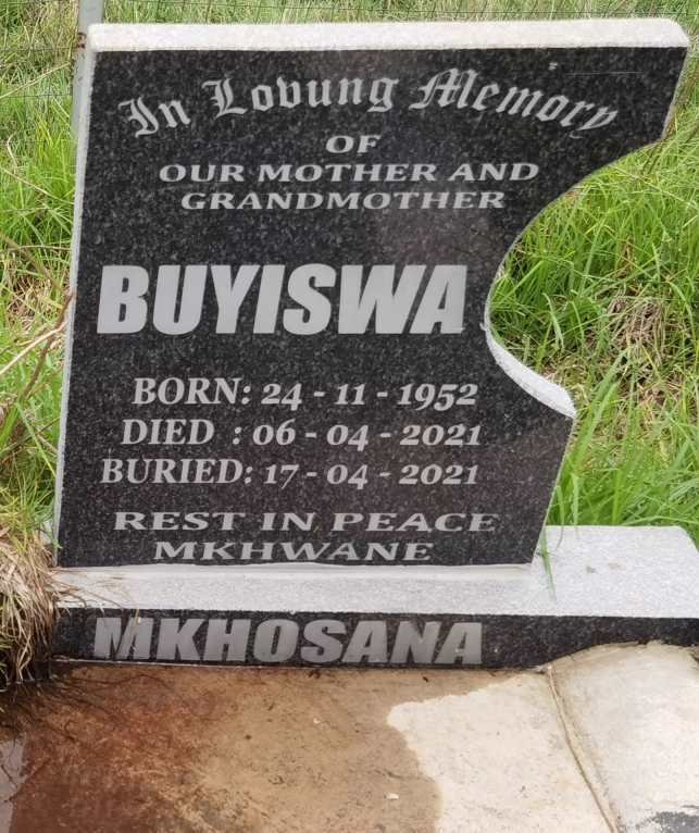 MKHOSANA Buyiswa 1952-2021