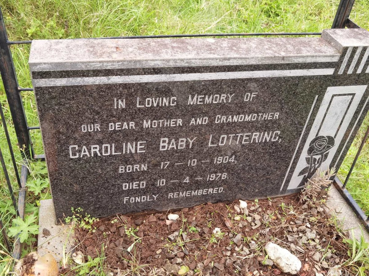 LOTTERING Caroline Baby 1904-1978