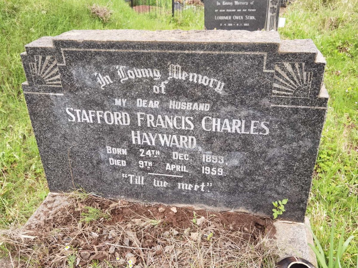 HAYWARD Stafford Francis Charles 1893-1959
