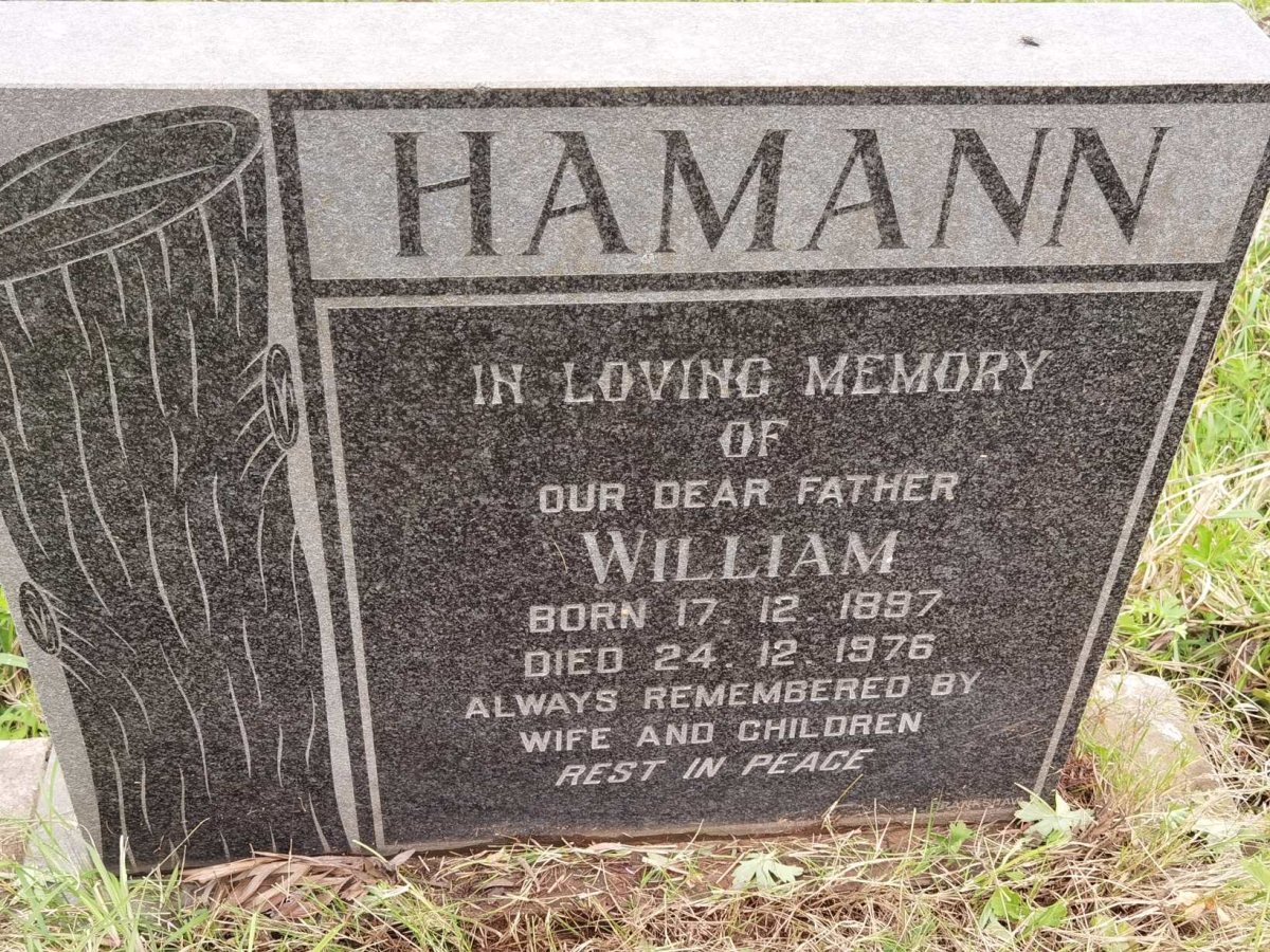 HAMANN William 1897-1976