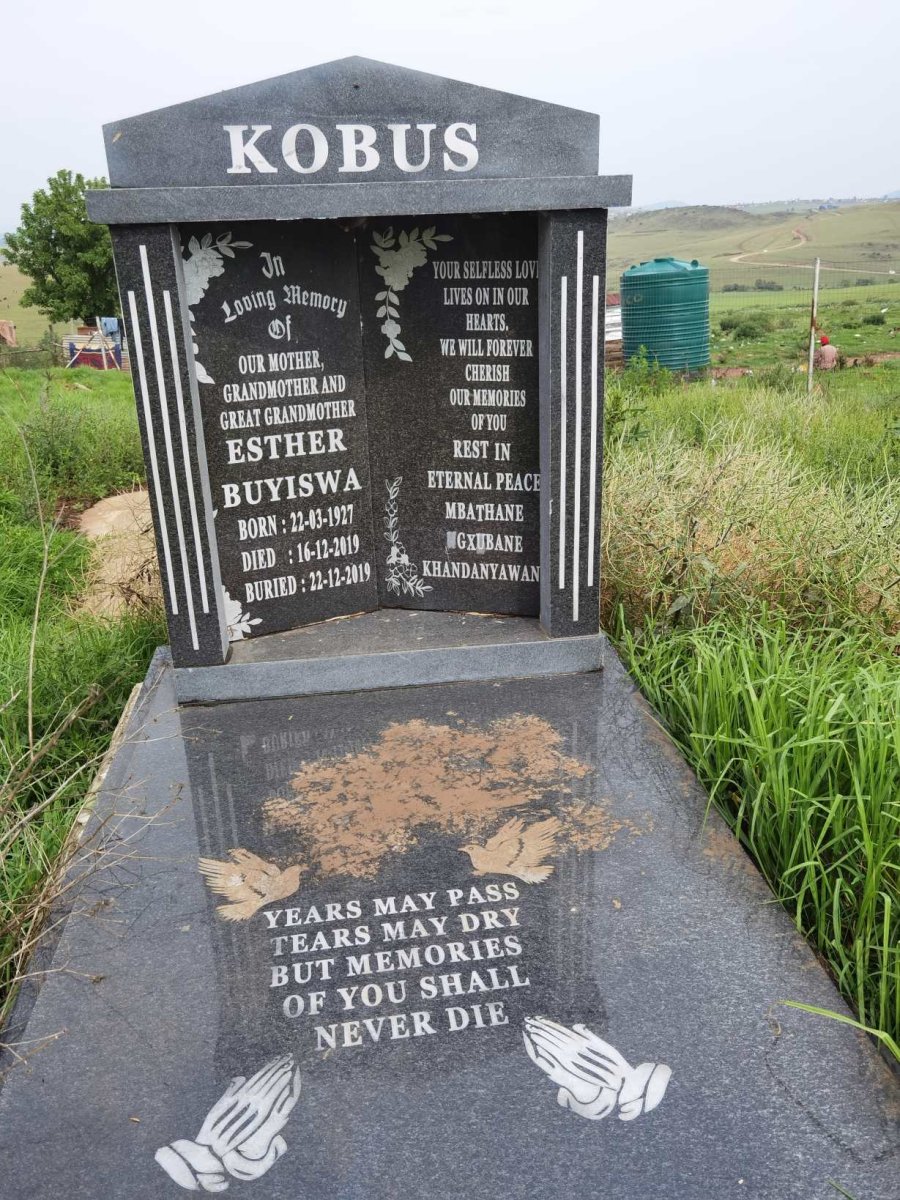 KOBUS Esther Buyiswa 1927-2019
