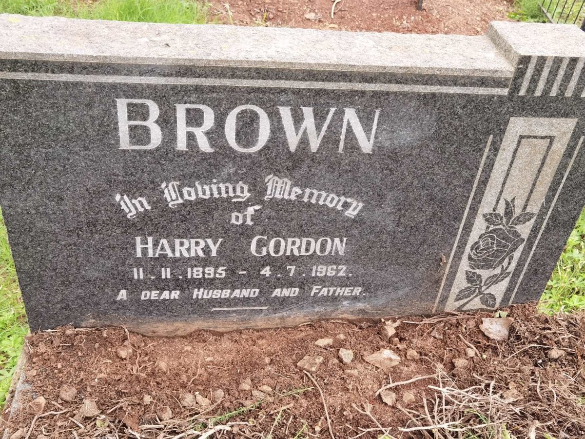 BROWN Harry Gordon 1895-1962