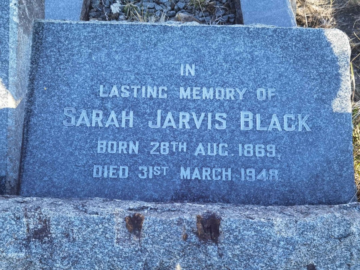 BLACK Sarah Jarvis 1869-1948