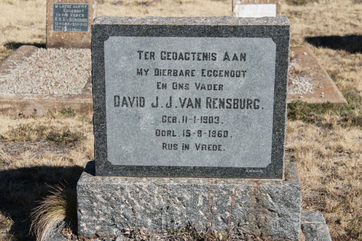 RENSBURG David J., J. van 1903-1960