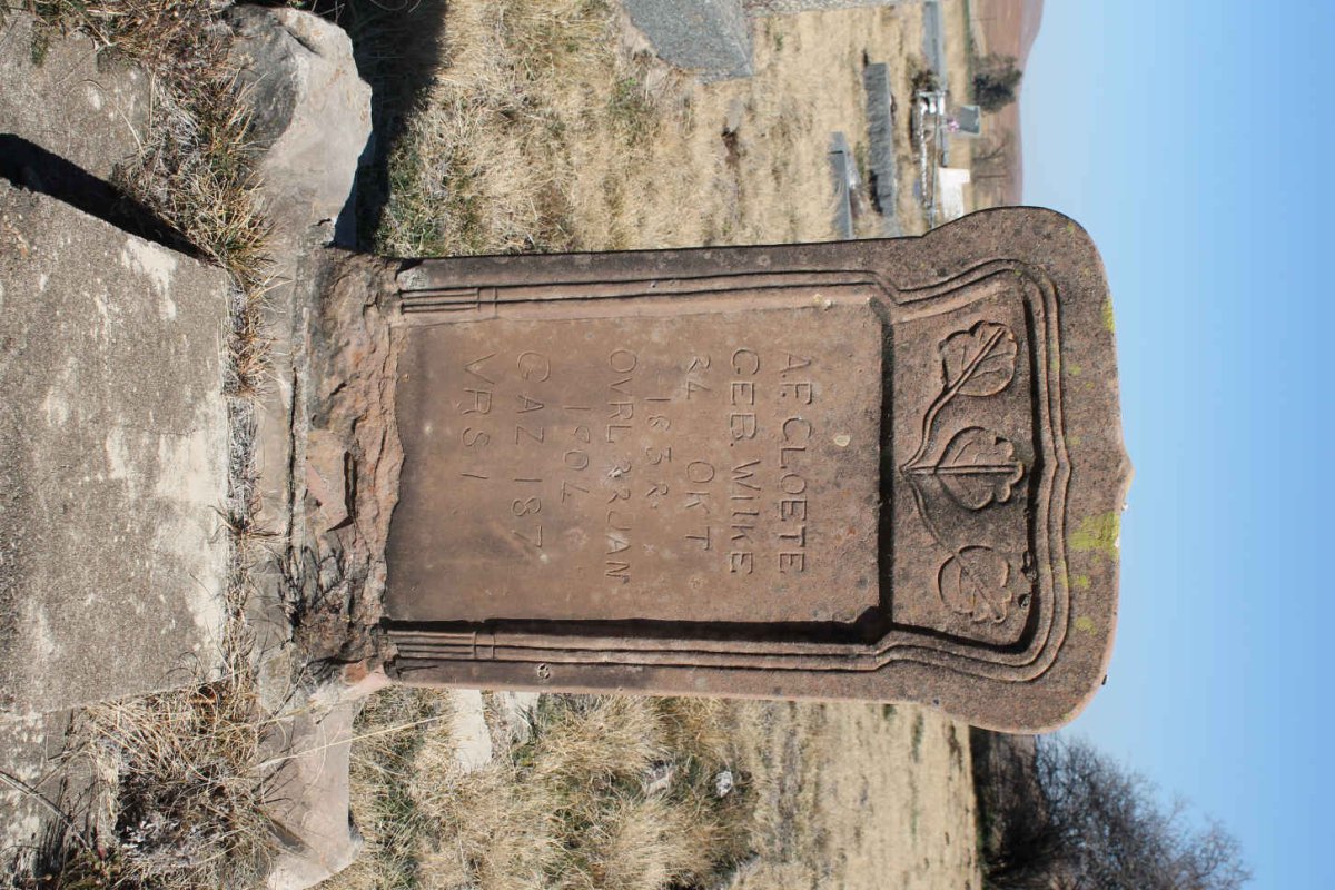 CLOETE A.P. nee WILKE 183?-1904