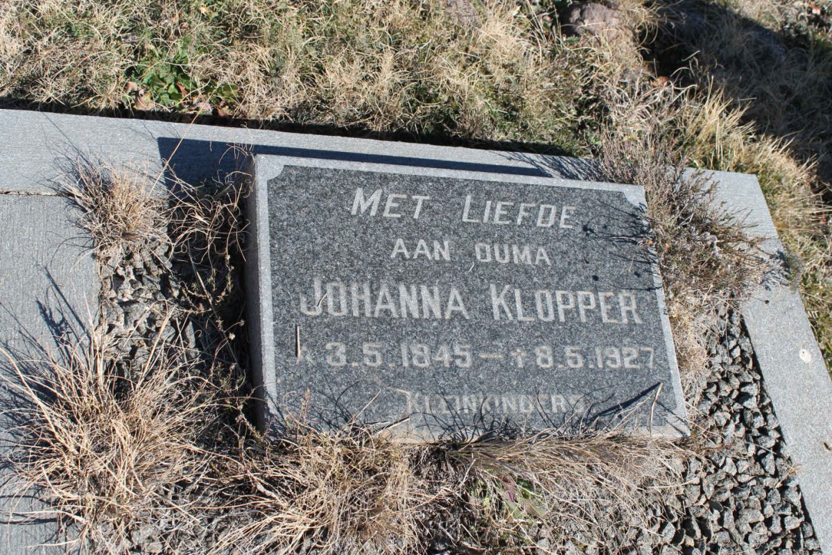 KLOPPER Johanna 1845-1927