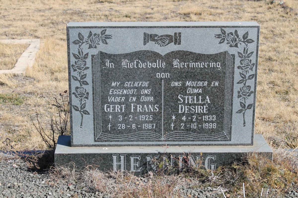HENNING Gert Frans 1925-1987 &amp; Stella Desiré 1933-1998