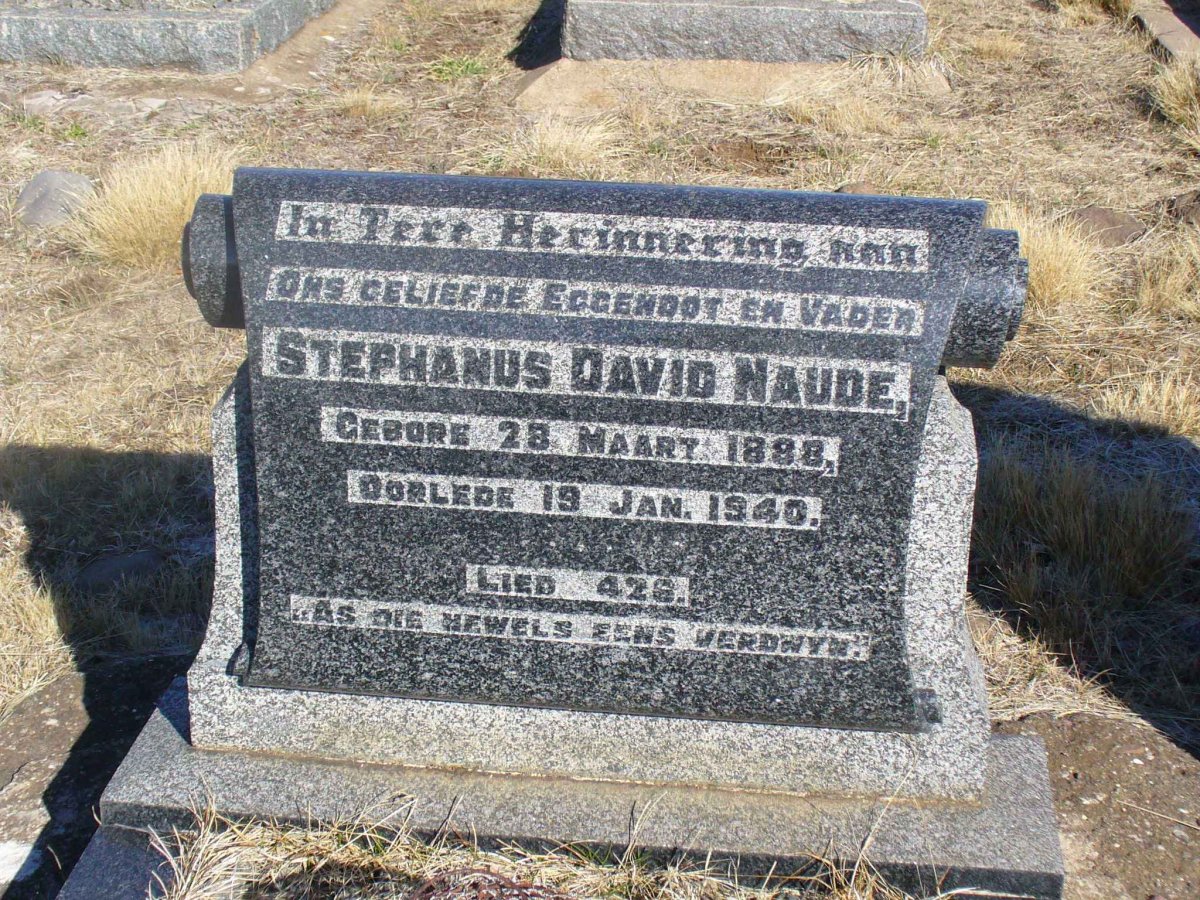 NAUDE Stephanus David 1888-1940