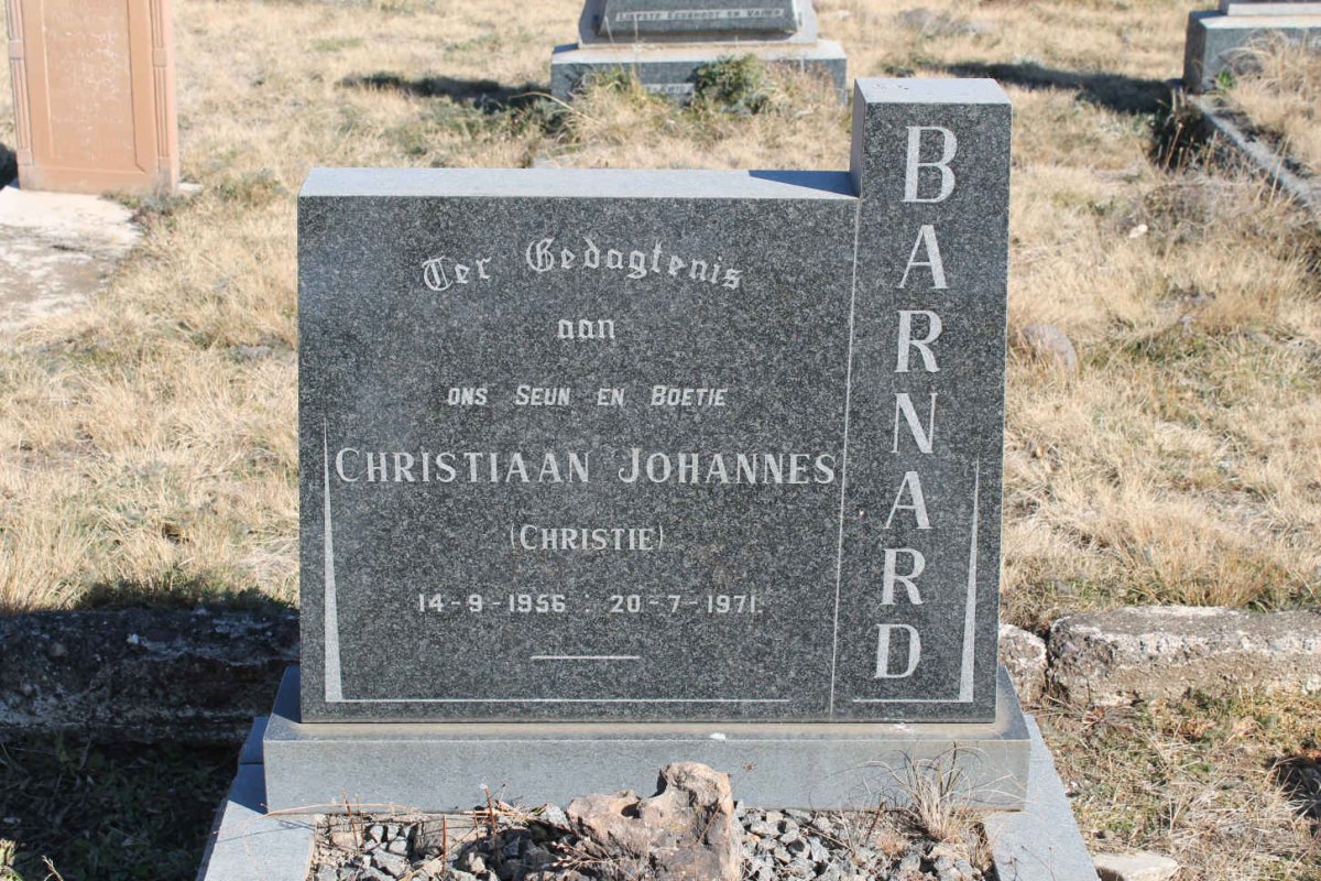 BARNARD Christiaan Johannes 1956-1971