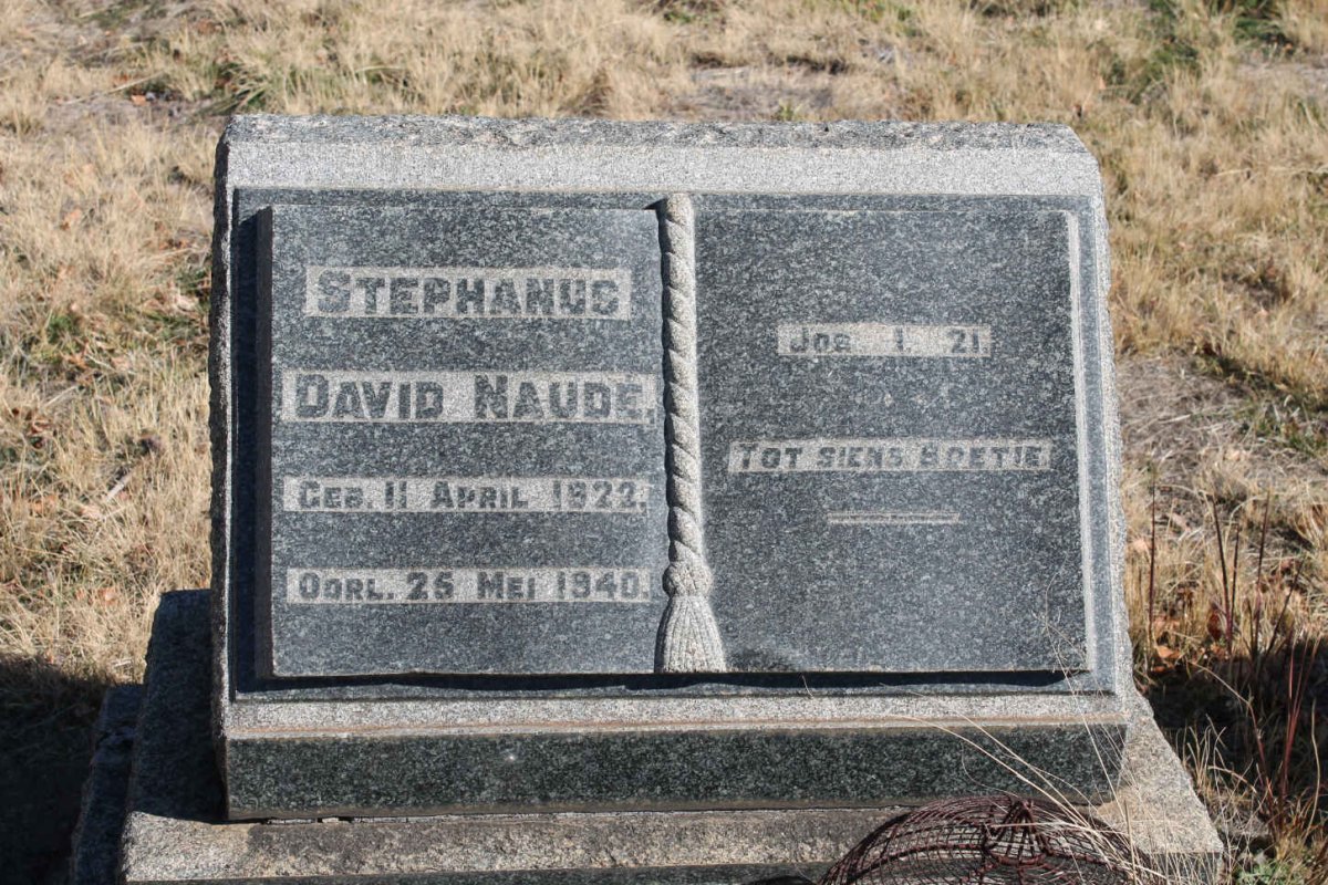 NAUDÉ Stephanus David 1922-1940