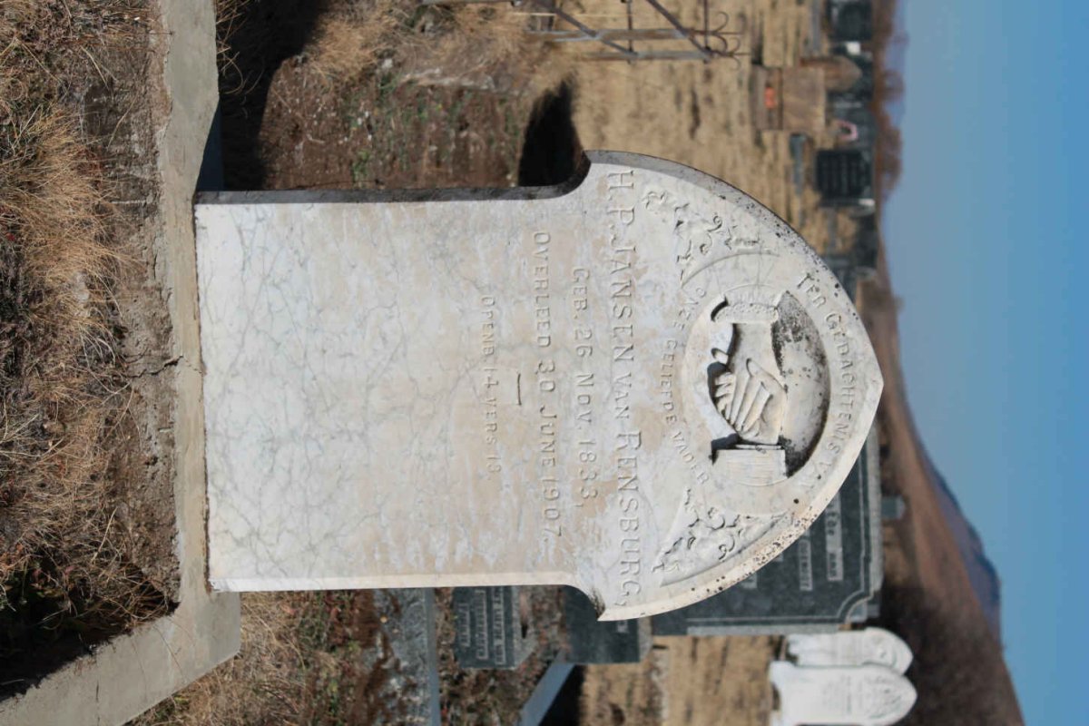 RENSBURG H.P., Jansen van 1833-1907