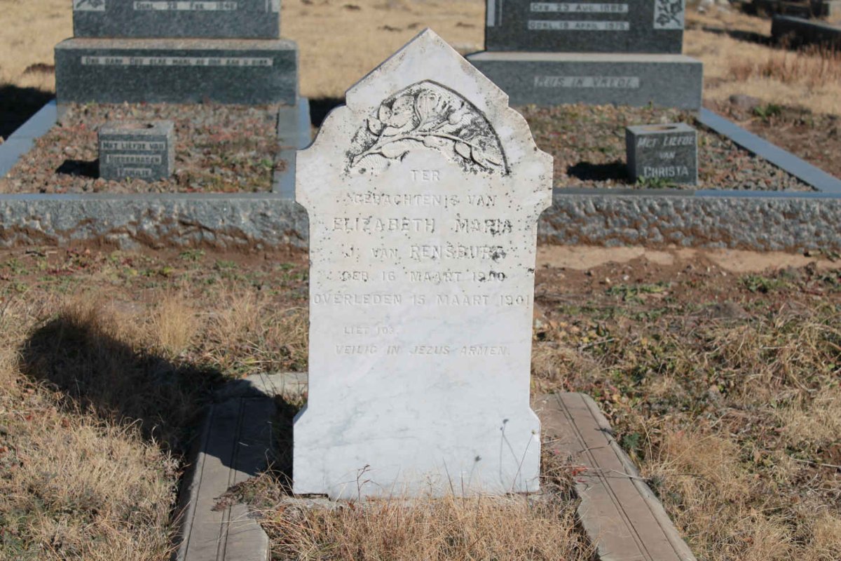RENSBURG Elizabeth Maria, J. v. 1900-1901