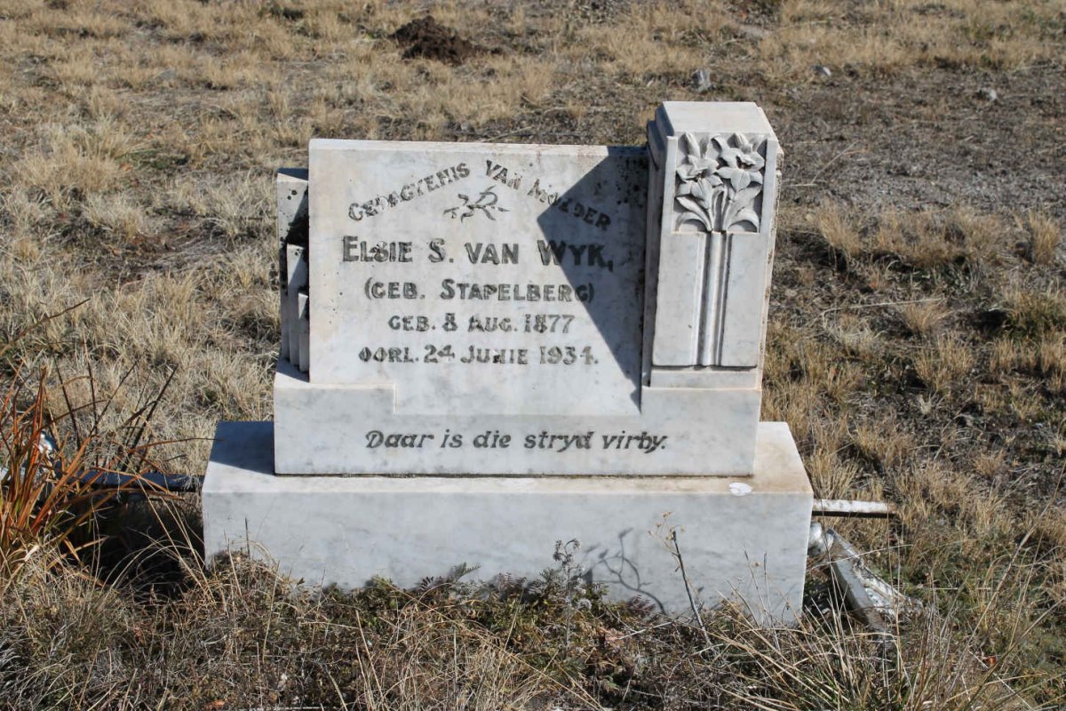 WYK Elsie S., van nee STAPELBERG 1877-1934