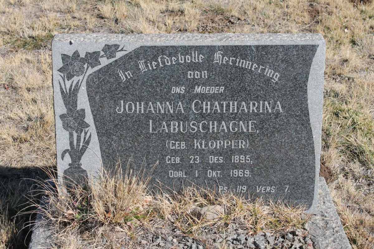 LABUSCHAGNE Johanna Chatharina nee KLOPPER 1895-1969