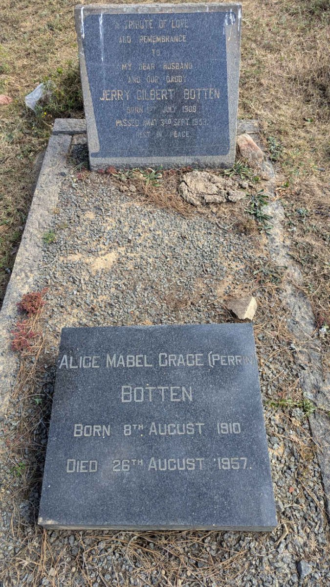 BOTTEN Jerry Gilbert 1908-1953 & Alice Mabel Grace PERRIN 1910-1957