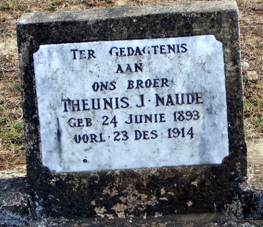 NAUDE Theunis J. 1893-1914