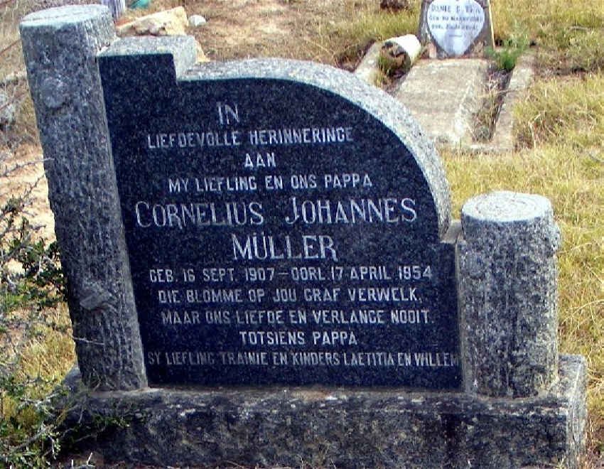 MÜLLER Cornelius Johannes 1907-1954