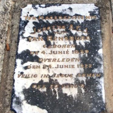 RENSBURG Jurgens A.C.J., van 1839-1922
