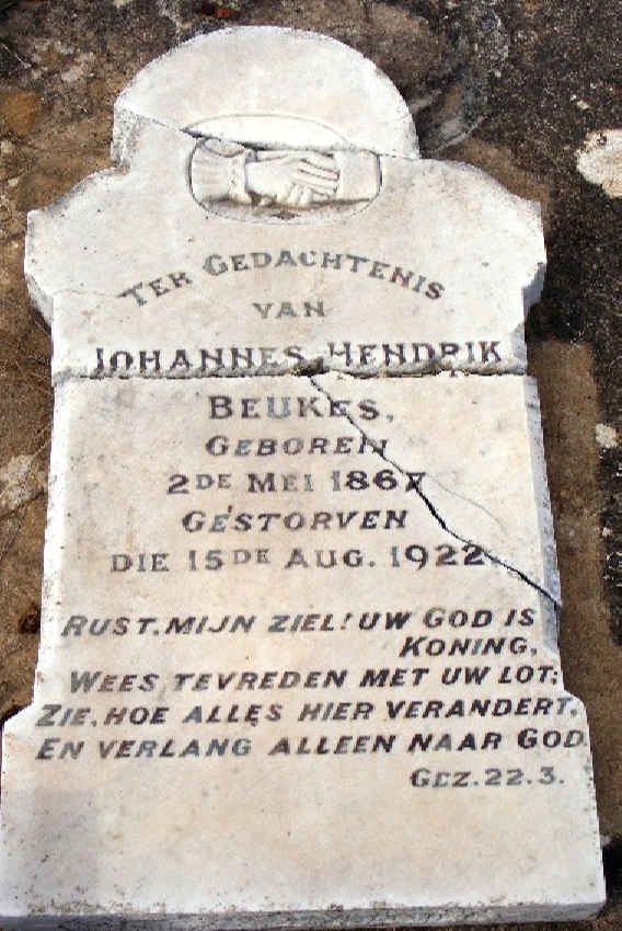 BEUKES Johannes Hendrik 1867-1922